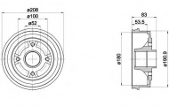 Тормозный барабан MINTEX MBD024