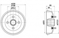 Тормозный барабан MINTEX MBD052