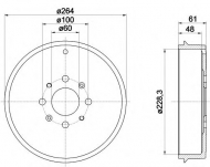 Тормозный барабан MINTEX MBD256