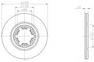 Тормозной диск MINTEX MDC2323