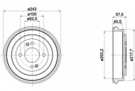 Тормозный барабан MINTEX MBD339