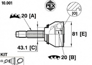 Шарнир PEX 10.001
