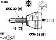 Шарнир PEX 10.006