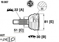 Шарнир PEX 10.007