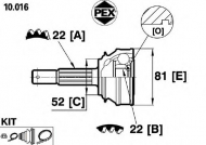 Шарнир PEX 10.016