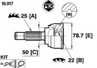 Шарнир PEX 10.017