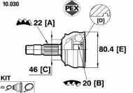 Шарнир PEX 10.030
