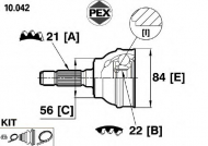 Шарнир PEX 10.042