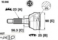 Шарнир PEX 10.046