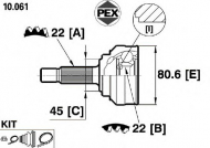 Шарнир PEX 10.061