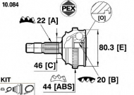 Шарнир PEX 10.084