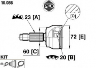 Шарнир PEX 10.086