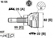 Шарнир PEX 10.135