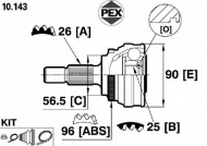 Шарнир PEX 10.143