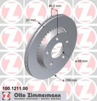 Тормозной диск ZIMMERMANN 100.1211.00