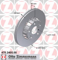 Тормозной диск ZIMMERMANN 470.2405.00