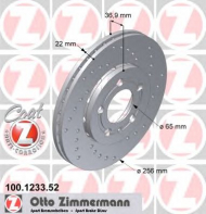 Тормозной диск ZIMMERMANN 100.1233.52