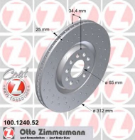 Тормозной диск ZIMMERMANN 100.1240.52