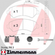 Комплект тормозных колодок ZIMMERMANN 24466.190.3