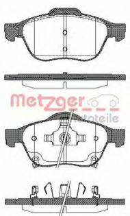 Комплект тормозных колодок METZGER 1054.02