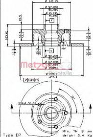 Тормозной диск METZGER 6431.00