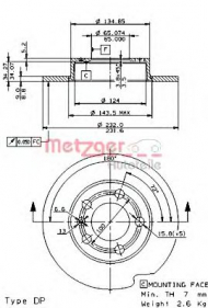 Тормозной диск METZGER 14699 V