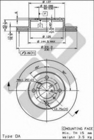 Тормозной диск METZGER 61104.10