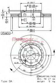 Тормозной диск METZGER 24730 E