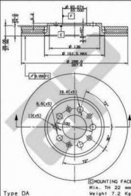 Тормозной диск METZGER 24847 V