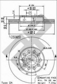 Тормозной диск METZGER 24850 V