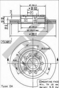 Тормозной диск METZGER 24853 V