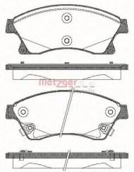 Комплект тормозных колодок METZGER 1431.12