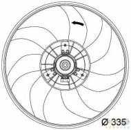 Вентилятор BEHR HELLA SERVICE 8EW 351 034-441