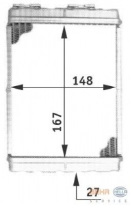 Теплообменник BEHR HELLA SERVICE 8FH 351 313-081