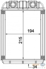 Теплообменник BEHR HELLA SERVICE 8FH 351 315-351