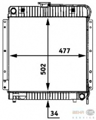 Теплообменник BEHR HELLA SERVICE 8MK 376 709-411