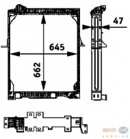 Теплообменник BEHR HELLA SERVICE 8MK 376 709-591