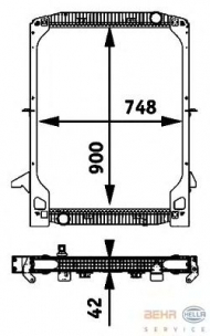 Теплообменник BEHR HELLA SERVICE 8MK 376 721-601