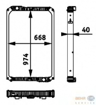 Теплообменник BEHR HELLA SERVICE 8MK 376 722-021