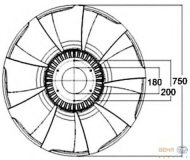 Рабочее колесо вентилятора BEHR HELLA SERVICE 8MV 376 758-571