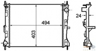 Теплообменник BEHR HELLA SERVICE 8MK 376 781-161
