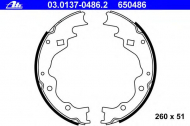 Комлект тормозных накладок ATE 03.0137-0486.2