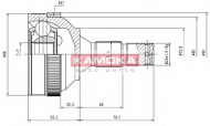 Шарнирный комплект KAMOKA 6224