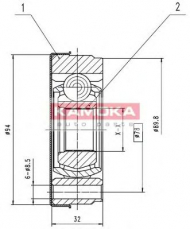 Шарнирный комплект KAMOKA 8022
