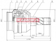 Шарнирный комплект KAMOKA 8715