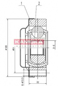 Шарнирный комплект KAMOKA 9002