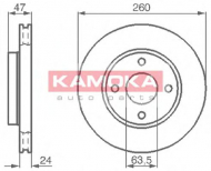 Тормозной диск KAMOKA 103728