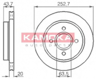 Тормозной диск KAMOKA 103958
