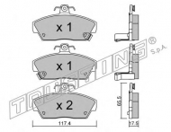 Комплект тормозных колодок TRUSTING 121.0