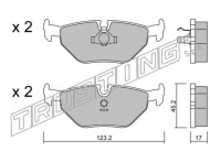 Комплект тормозных колодок TRUSTING 127.0